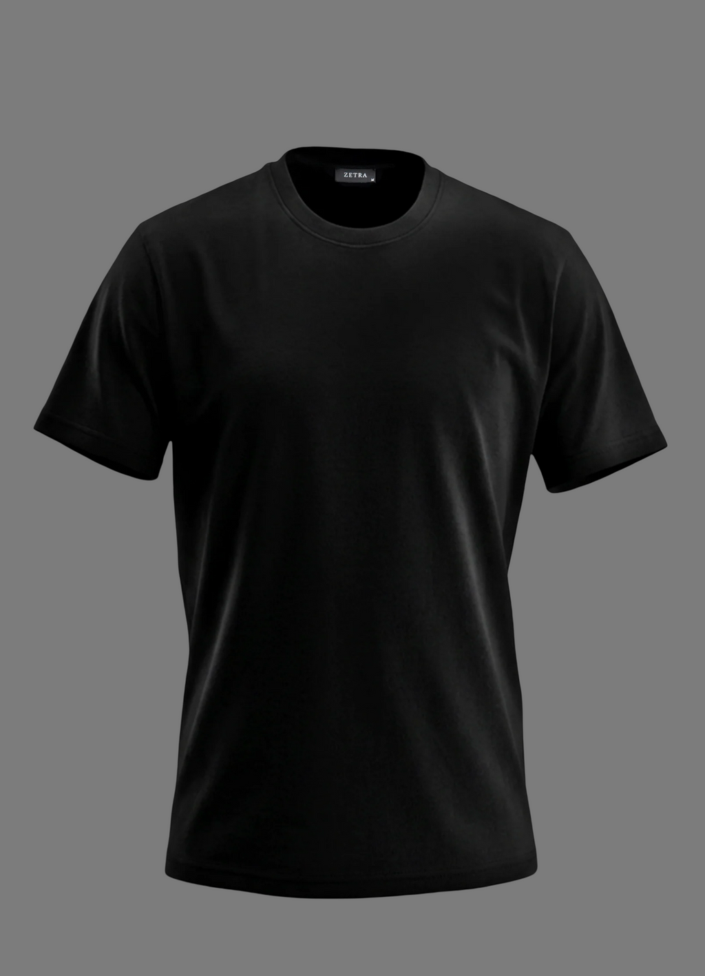 Zetra | Siyah Pamuk Regular Fit Tee